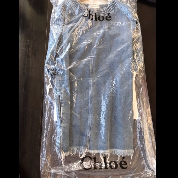 Chloe frayed denim dress New with tags - Picture 5 of 8